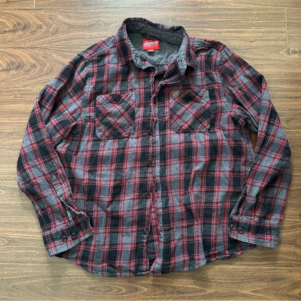 Coleman Red and Gray Flannel Shirt